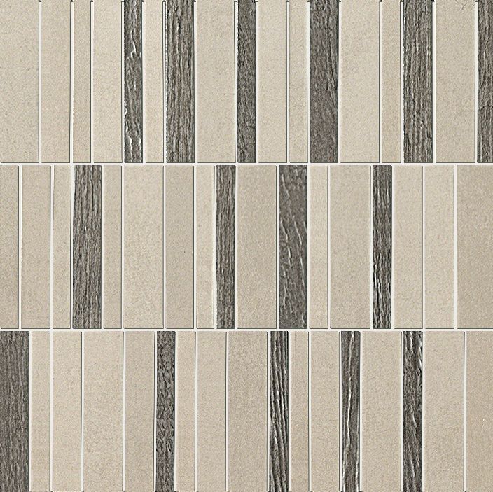 Мозаика Fap Meltin Tratto Cemento Mosaico fKSO, цвет серый, поверхность матовая, квадрат, 305x305