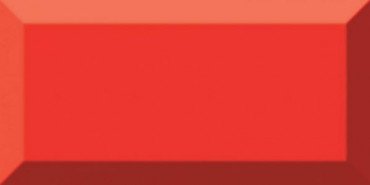 Керамическая плитка Fabresa Bevelled Rojo Biselado Bx, цвет красный, поверхность глянцевая, кабанчик, 100x200