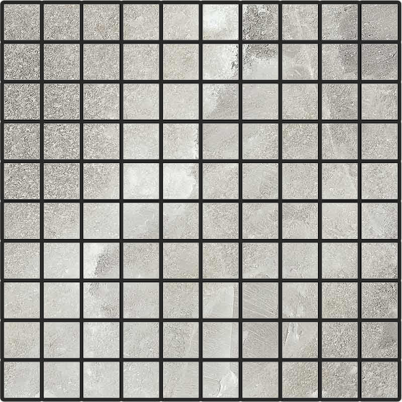 Мозаика Cerim Rock Salt Mosaico Danish Smoke Nat 766729, цвет серый, поверхность натуральная, квадрат, 300x300