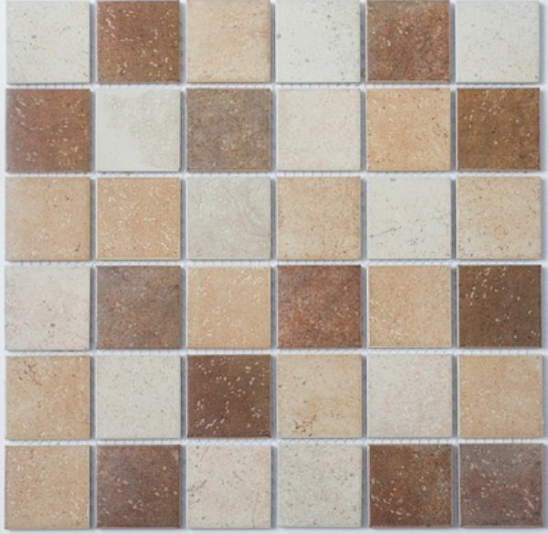 Мозаика NS Mosaic P-514, цвет коричневый бежевый, поверхность матовая, квадрат, 306x306