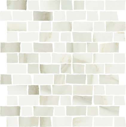 Мозаика Italon Charme Advance Cremo Mosaico Raw Satin 620110000142, цвет белый, поверхность патинированная, квадрат, 300x300
