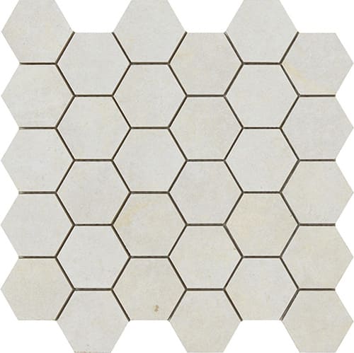 Мозаика La Fabbrica Jungle Stone Esagona Bone Nat 154313, цвет белый, поверхность матовая, шестиугольник, 300x300