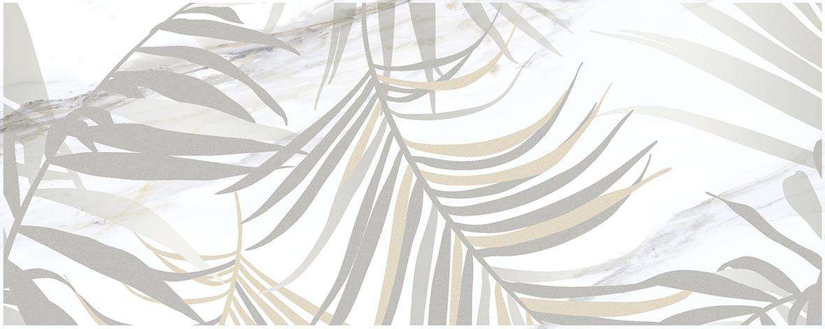 Декоративные элементы Laparet Aria botanica2 белый, цвет белый серый бежевый, поверхность глянцевая, прямоугольник, 200x500