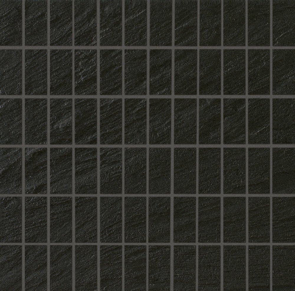 Мозаика Terratinta Archgres Black Mos. TTAR07M2SL, цвет чёрный, поверхность структурированная, квадрат, 300x300