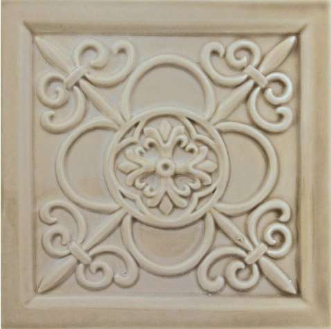 Декоративные элементы Adex ADST4030 Relieve Vizcaya Sands, цвет коричневый, поверхность глянцевая, квадрат, 148x148