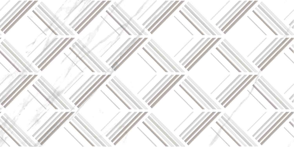 Декоративные элементы Axima Флорида Вставка D, цвет белый серый, поверхность глянцевая, прямоугольник, 250x500