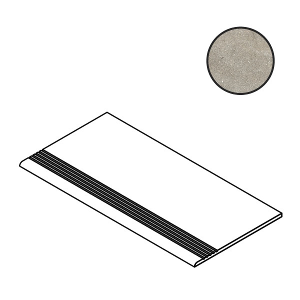 Ступени Kerranova Bereg K-2403/MR/st01, цвет серый бежевый, поверхность матовая, прямоугольник, 294x600