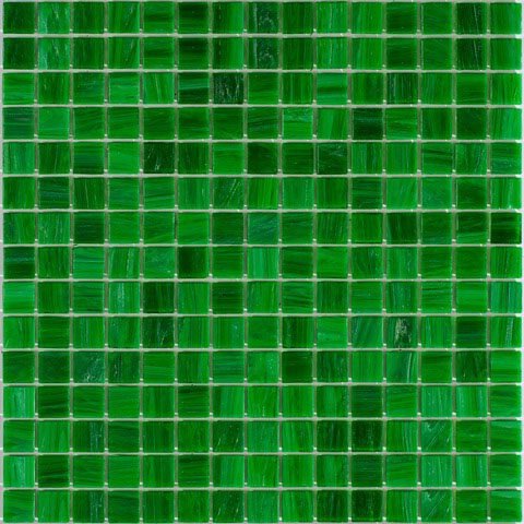 Мозаика Alma Mosaic Stella STM11, цвет зелёный, поверхность глянцевая, квадрат, 327x327