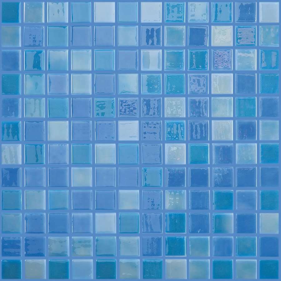 Мозаика Vidrepur Lux № 403, цвет голубой, поверхность глянцевая, квадрат, 317x317