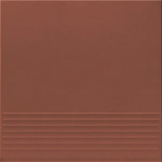 Ступени Opoczno Simple Red Stopnica Prosta, цвет терракотовый, поверхность матовая, квадрат, 300x300