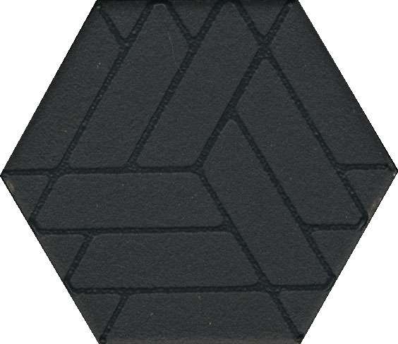 Декоративные элементы Kerama Marazzi Агуста черный OS\B241\63001, цвет чёрный, поверхность натуральная, шестиугольник, 52x60
