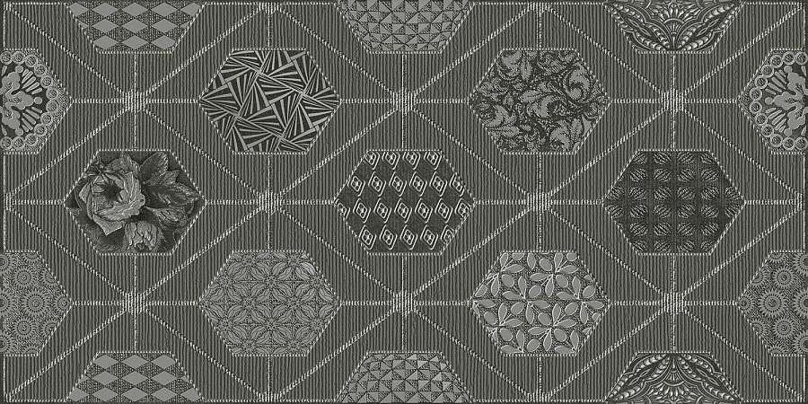 Декоративные элементы Azori Devore Gris Geometria, цвет серый, поверхность матовая, прямоугольник, 315x630