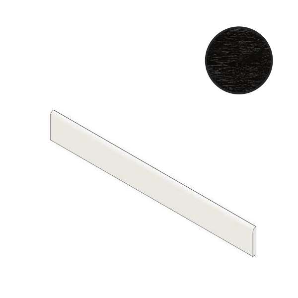 Бордюры Vives Arhus-CR Rodapie Negro, цвет чёрный, поверхность глянцевая, прямоугольник, 10x450