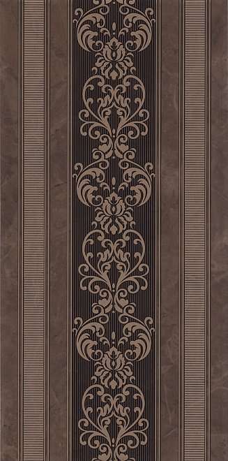Декоративные элементы Kerama Marazzi Декор Версаль STG\B609\11129R, цвет коричневый, поверхность глянцевая, прямоугольник, 300x600