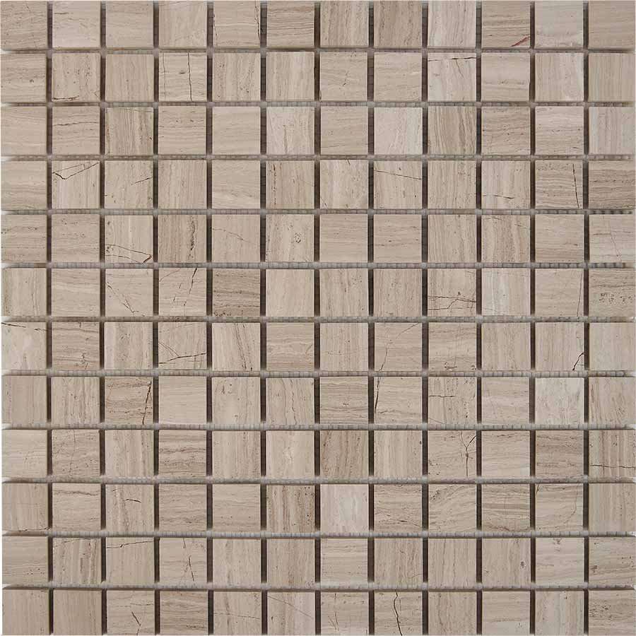 Мозаика Pixel Mosaic PIX254 Мрамор (23x23 мм), цвет бежевый, поверхность глянцевая, квадрат, 305x305