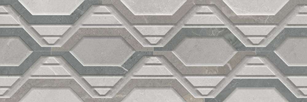 Декоративные элементы Azteca Dubai R90 Oxo Mix, цвет серый, поверхность глянцевая, прямоугольник, 300x900