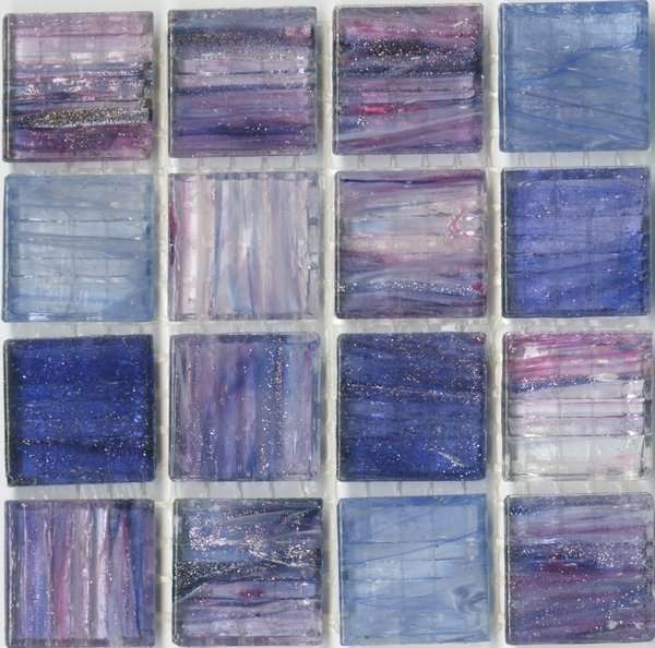 Мозаика JNJ Mosaic Интерьерные Cмеси 200x200 V-J5395 Iris, цвет фиолетовый, поверхность глянцевая, квадрат, 200x200
