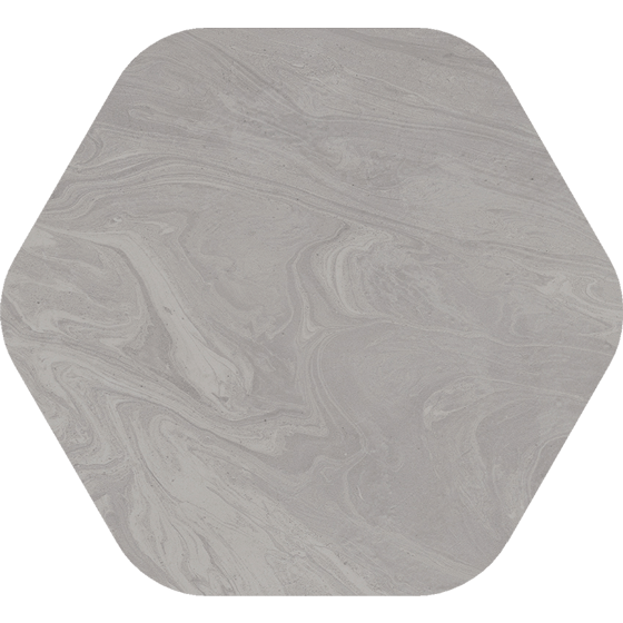 Керамогранит Vives Salerno Pietra Taupe, цвет серый, поверхность матовая, шестиугольник, 516x565