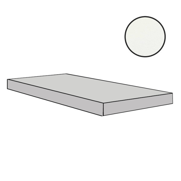 Ступени Floor Gres B&W Marble White Naturale Gr.Dx 767430, цвет белый, поверхность матовая, прямоугольник, 330x1200