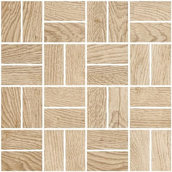 Мозаика Grasaro Italian Wood G-250/SR/m12, цвет бежевый, поверхность структурированная, квадрат, 245x245