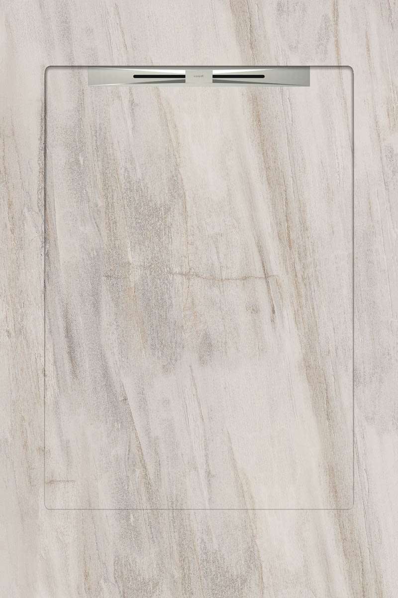 Спецэлементы Aquanit Hill White Slope Line, цвет серый, поверхность матовая, прямоугольник, 900x1350