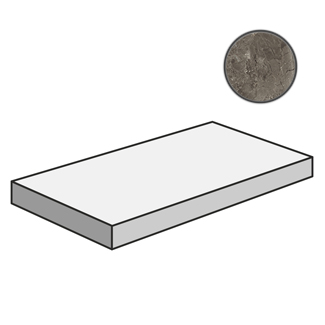 Ступени Italon Room Grey Stone Scalino Angolare DX 620070001221, цвет серый, поверхность патинированная, прямоугольник с капиносом, 330x600