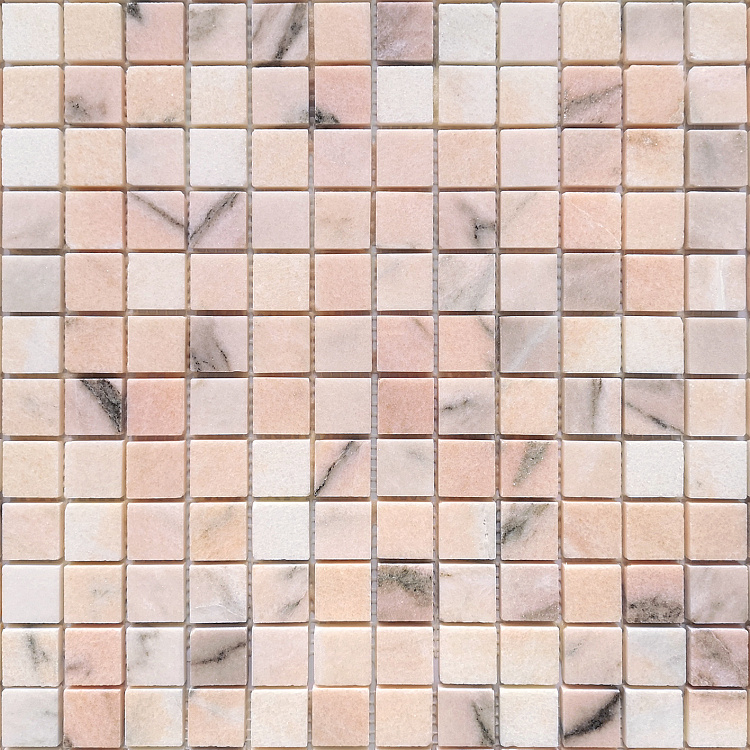 Мозаика Caramelle Mosaic Pietrine Rosa Salmone Pol (23x23) 7mm, цвет розовый, поверхность полированная, квадрат, 298x298