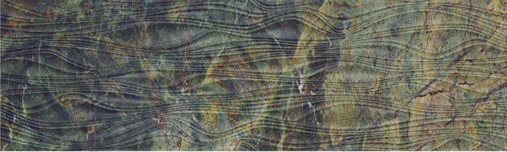 Керамическая плитка Aparici Vivid Green Rainforest Breeze, цвет зелёный, поверхность глянцевая, прямоугольник, 298x996