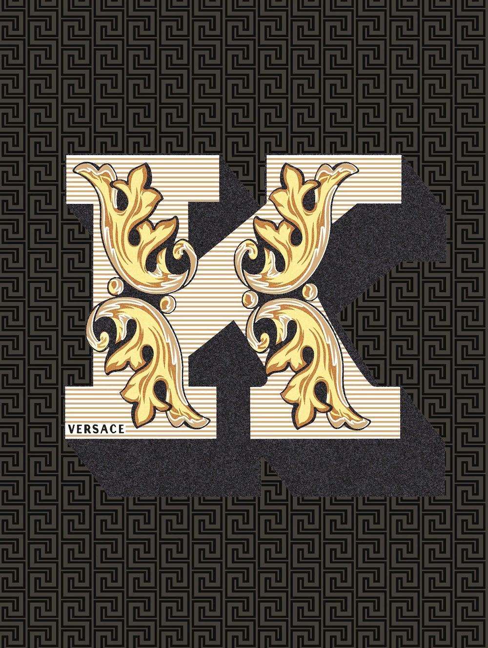 Декоративные элементы Versace Alphabet Lettera Nera K 48980, цвет разноцветный, поверхность глянцевая, прямоугольник, 145x194