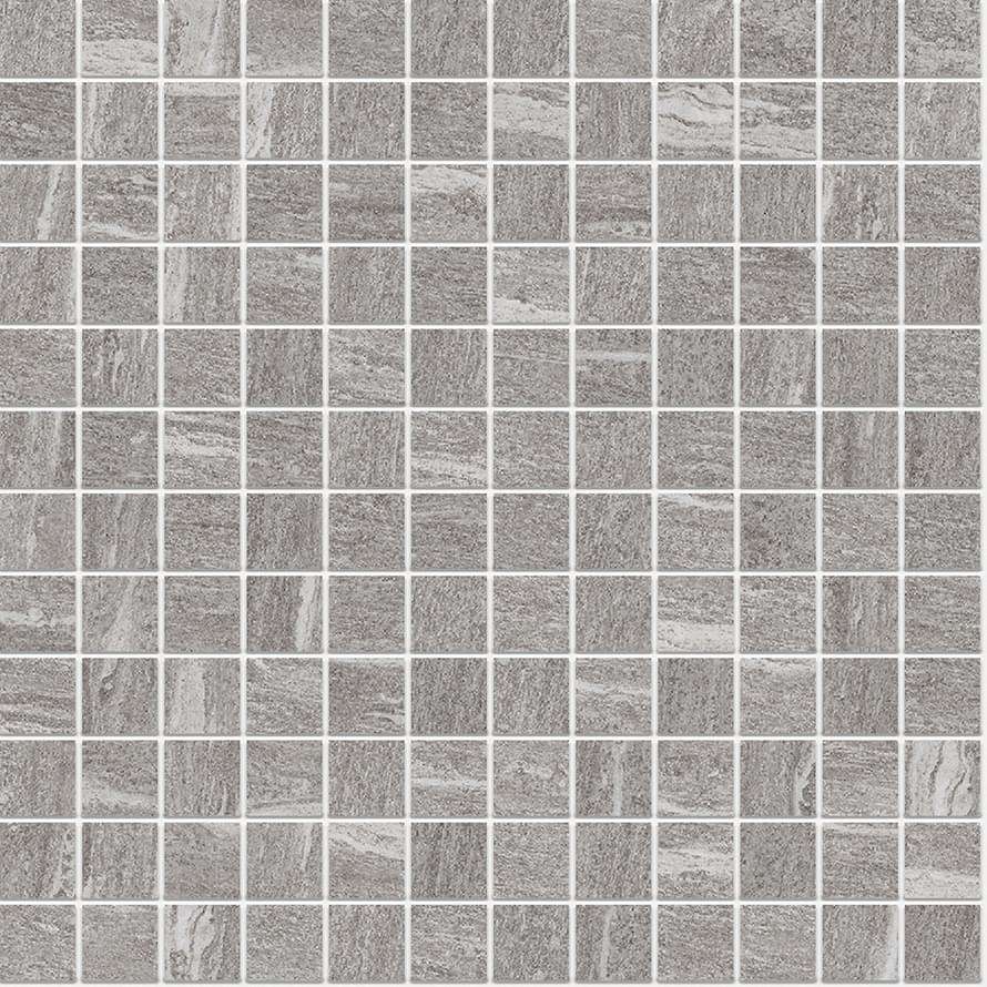 Мозаика Monocibec Crest Silver Mos (2,5X2,5) 86244, цвет серый, поверхность матовая, квадрат, 300x300