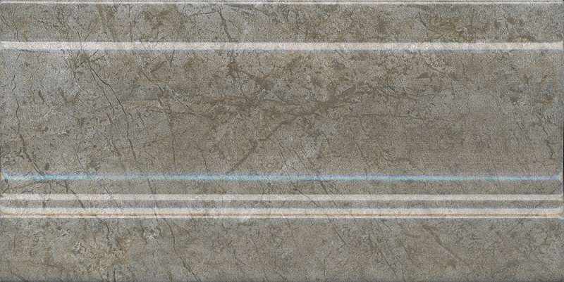 Бордюры Kerama Marazzi Каприччо плинтус серый глянцевый FMD042, цвет серый, поверхность глянцевая, прямоугольник, 100x200