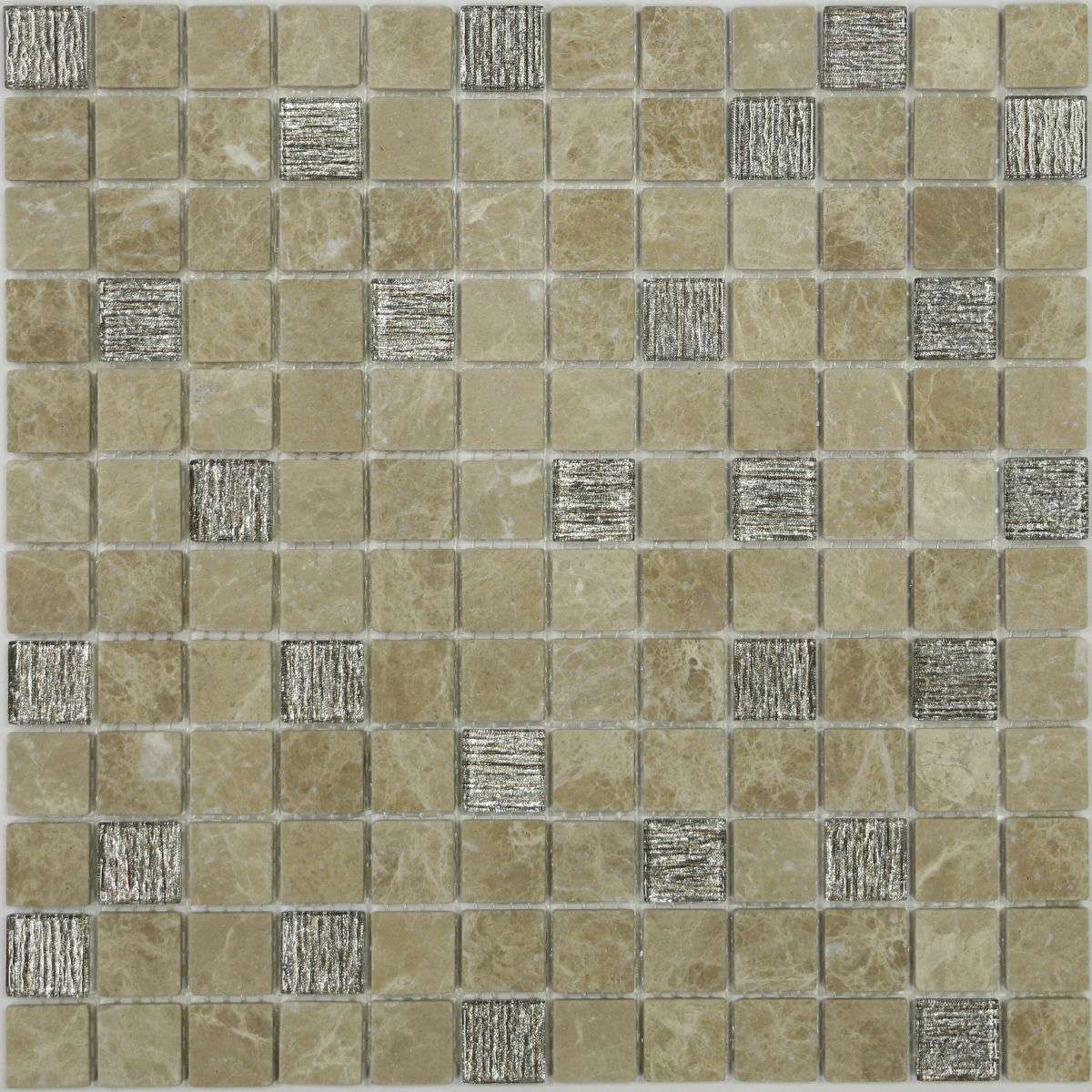Мозаика Caramelle Mosaic Silk Way Bronze Velour (Стекло), цвет бежевый, поверхность глянцевая, квадрат, 298x298