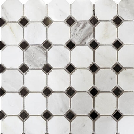 Мозаика Q-Stones QS-091-48P/10, цвет серый, поверхность матовая, квадрат, 305x305