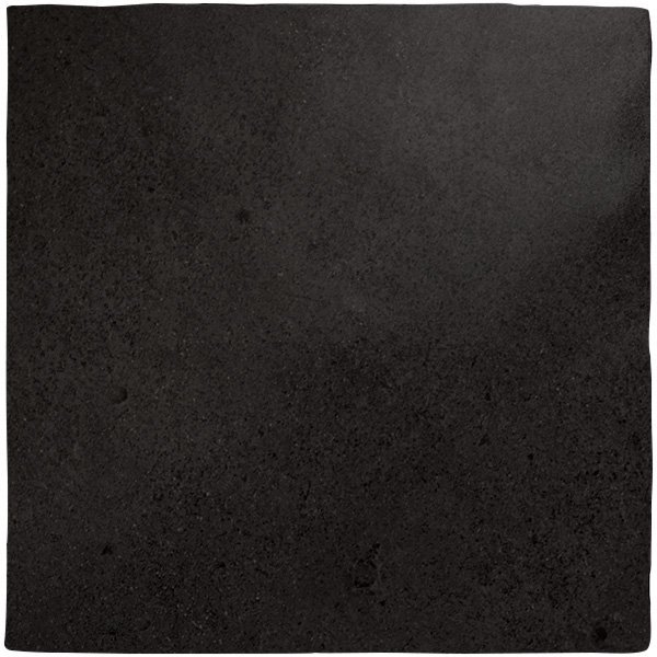 Керамическая плитка Equipe Magma Black Coal 24972, цвет чёрный, поверхность матовая, квадрат, 132x132
