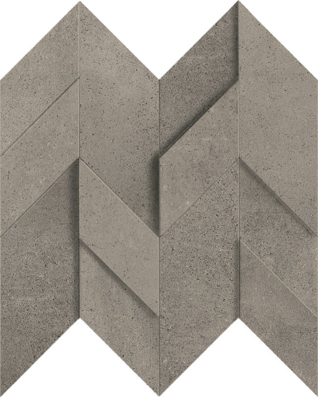 Мозаика Terratinta Kos Brun TTKO03MF3DN, цвет серый, поверхность структурированная 3d (объёмная), квадрат, 300x300