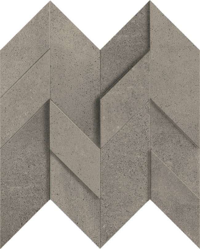 Мозаика Terratinta Kos Brun TTKO03MF3DN, цвет серый, поверхность структурированная 3d (объёмная), квадрат, 300x300
