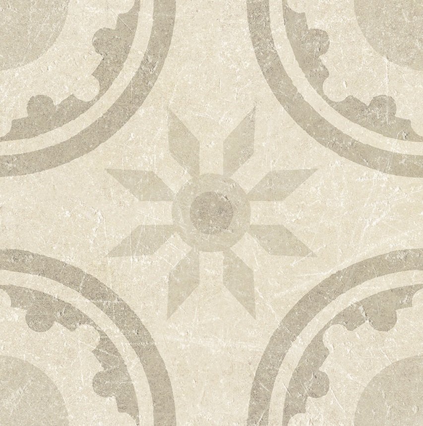 Керамическая плитка Cifre Decor Rim Ivory, цвет бежевый, поверхность матовая, квадрат, 200x200