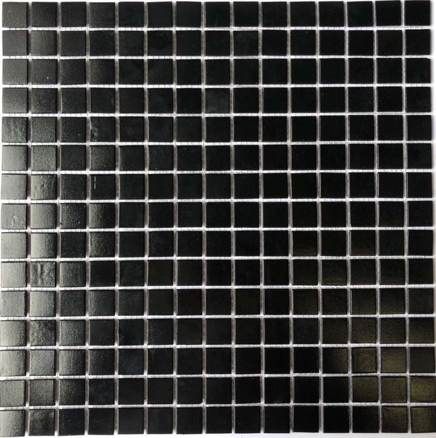 Мозаика Pixel Mosaic Мозаика из стекла PIX119, цвет чёрный, поверхность глянцевая, квадрат, 316x316