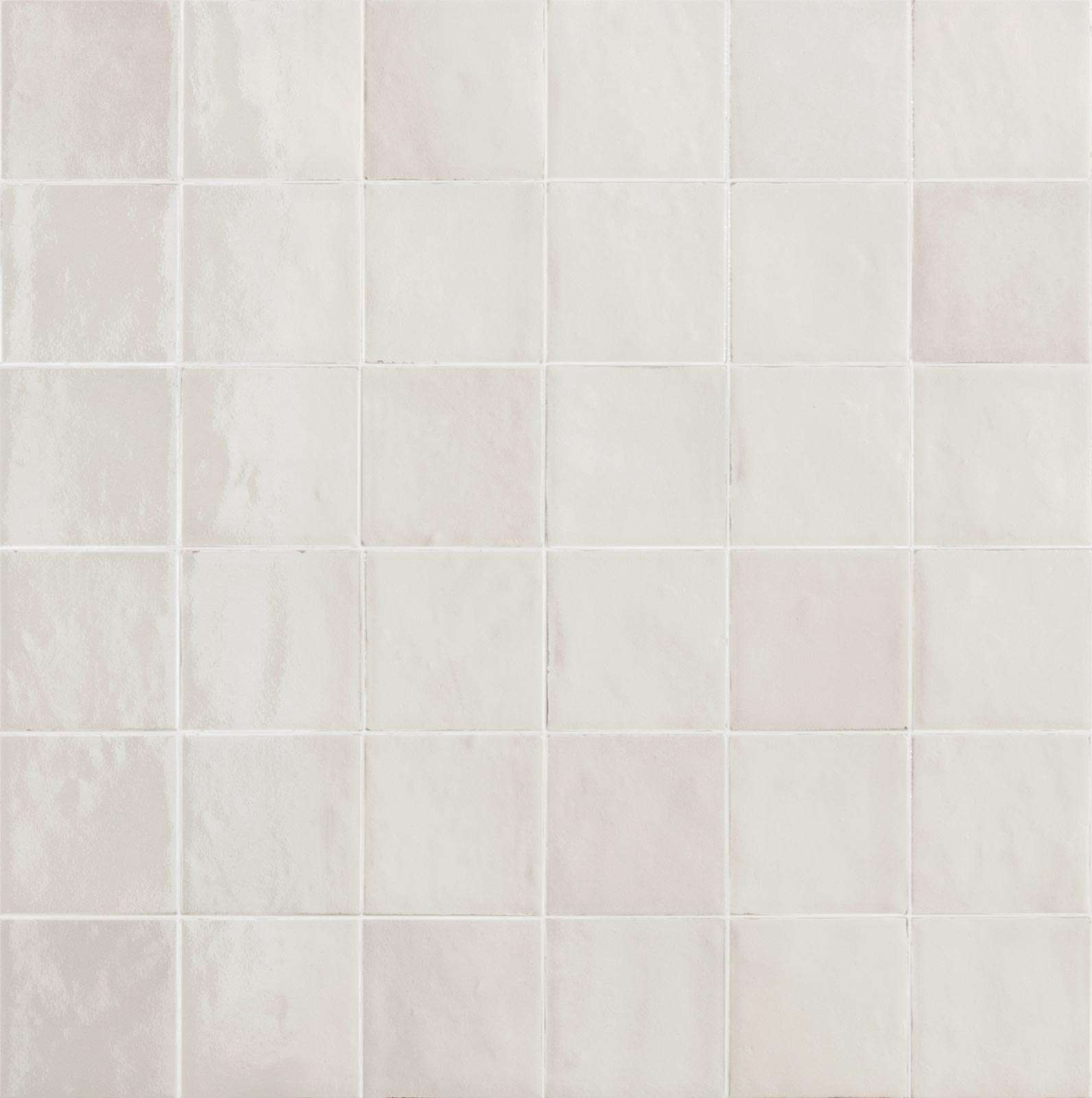 Керамическая плитка Marazzi Italy Zellige Gesso M5S0, цвет белый, поверхность глянцевая, квадрат, 100x100