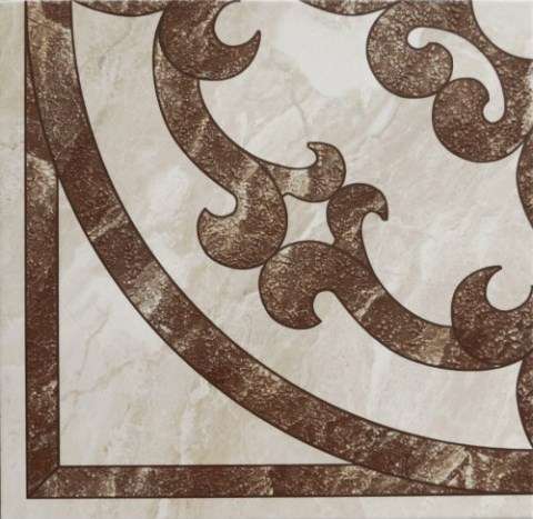 Декоративные элементы Keratile Danae Esquina G. Agata Crema, цвет коричневый, поверхность глянцевая, квадрат, 450x450