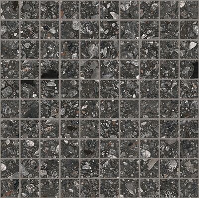 Мозаика Cerim Match Up Liquorice Mix Comfort Mosaico 772275, цвет чёрный, поверхность матовая, квадрат, 300x300