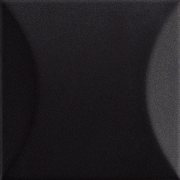 Керамическая плитка Ava UP Cuscino Black Glossy 192052, цвет чёрный, поверхность глянцевая 3d (объёмная), квадрат, 100x100