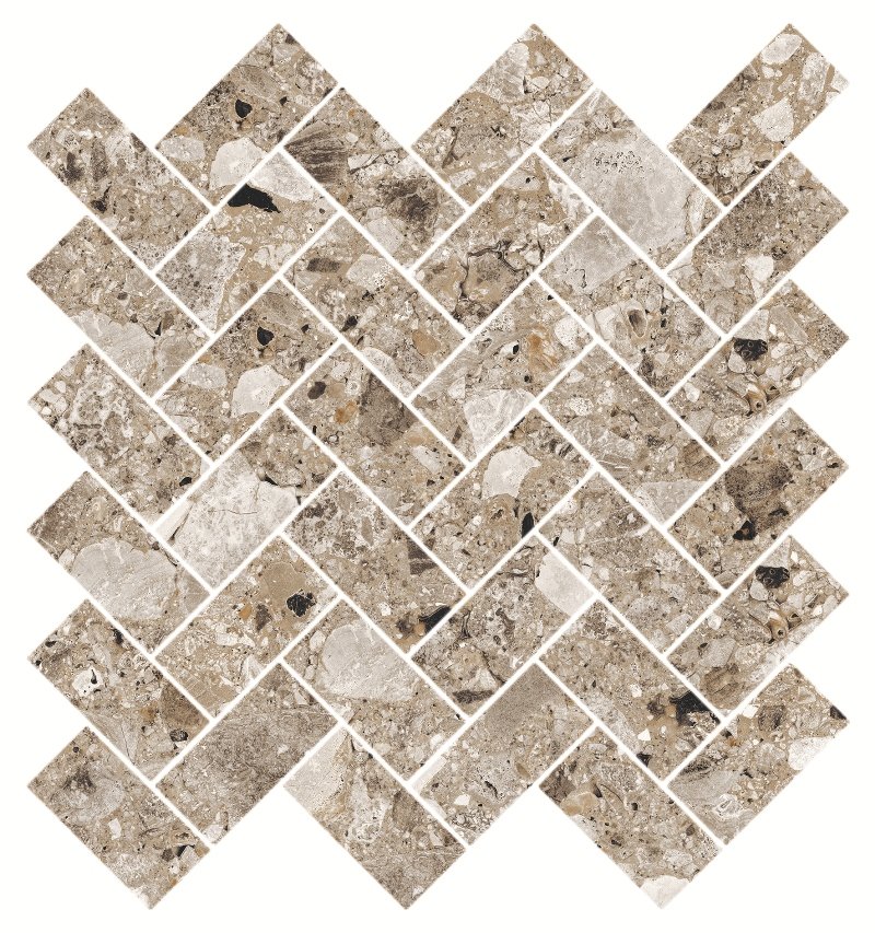 Мозаика Kerranova Terrazzo K-332/MR/m06, цвет бежевый, поверхность матовая, прямоугольник, 282x303
