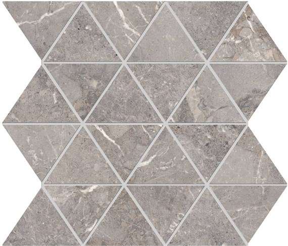 Мозаика Edimax Golden Age Mosaico Triangolo Grey, цвет серый, поверхность матовая, квадрат, 300x300