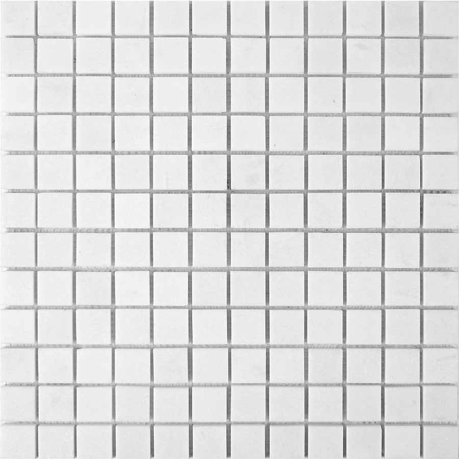 Мозаика Pixel Mosaic PIX295 Мрамор (23x23 мм), цвет белый, поверхность глянцевая, квадрат, 305x305