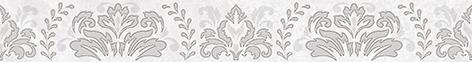 Бордюры Laparet Afina damask бордюр серый 56-03-06-456, цвет серый, поверхность глянцевая, прямоугольник, 50x400