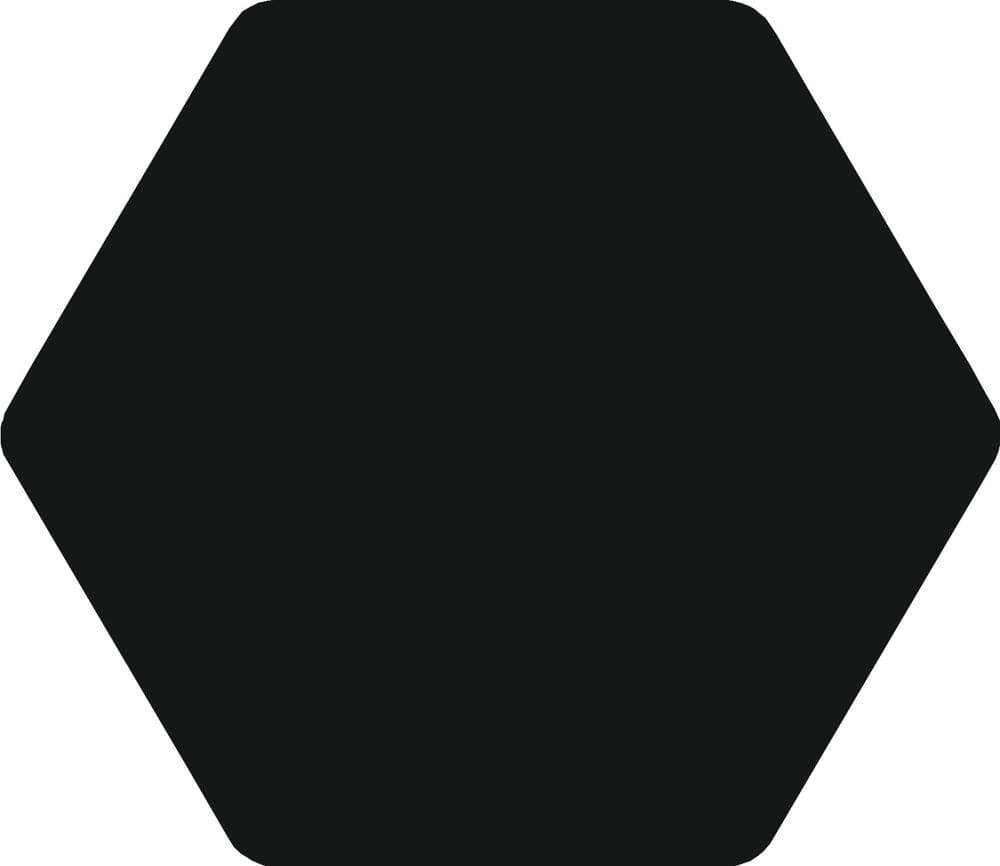 Керамогранит Bestile Toscana Negro, цвет чёрный, поверхность матовая, шестиугольник, 258x290