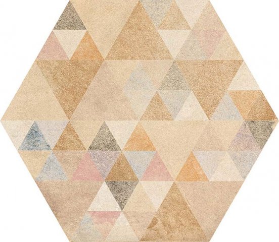 Декоративные элементы Vives Hexagono Benenden Multicolor, цвет разноцветный, поверхность матовая, шестиугольник, 230x266