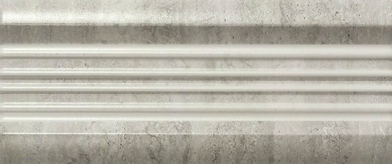 Бордюры APE Travertino Cenefa Matt Brescia, цвет серый, поверхность матовая, прямоугольник, 100x250