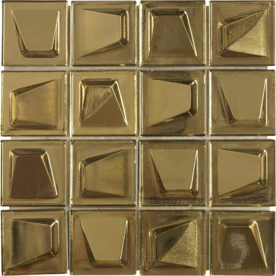 Мозаика Dune Glass Mosaics Gilded 187269, цвет золотой, поверхность глянцевая, квадрат, 240x240